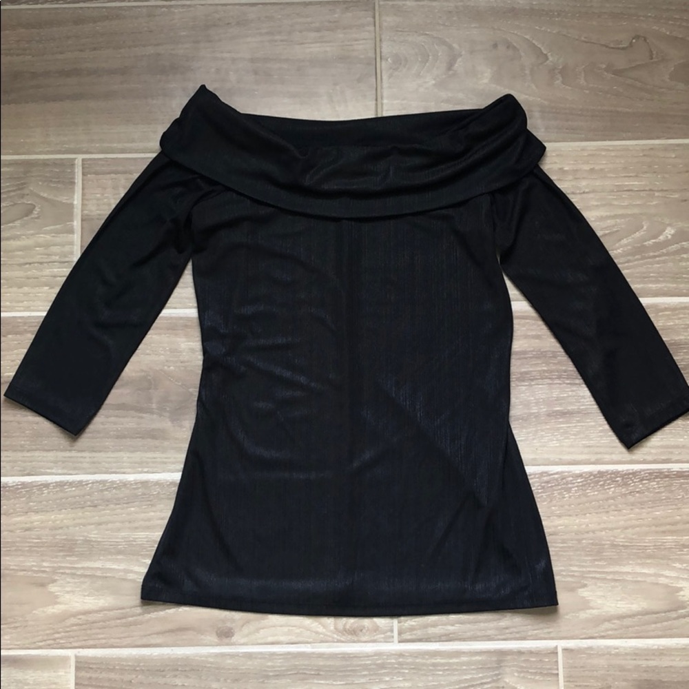 Black off shoulder blouse